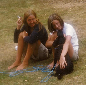 Jeg, Pernille og Lykke på Tjøme i 1997