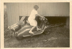 Tulla på Marits scooter