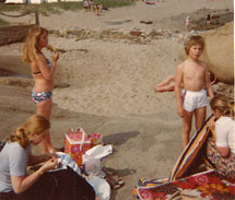 På stranden på Vasser