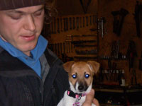 Fredrik med ny hund