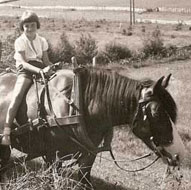 Meg på hest i 1959 (tror jeg)