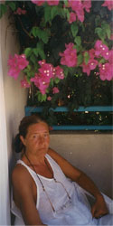 Meg på verandaen