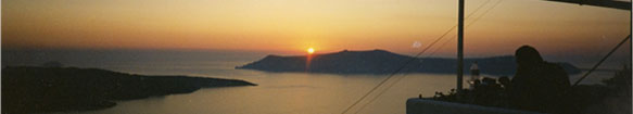 Solnedgang i Fira