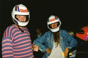 Tom og jeg på go-kart-banen