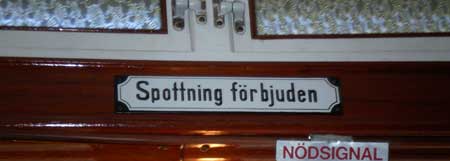 På denne trikken var det ikke lov å spytte!
