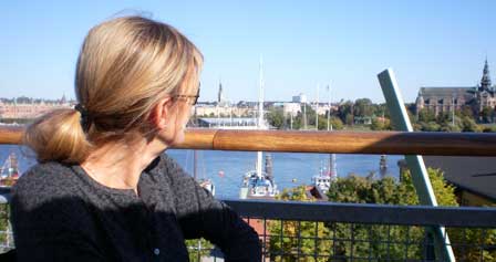 Anne med Wasa-museet i bakgrunnen